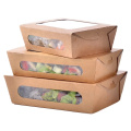 Eco-friendly disposable food grade kraft paper boxes easy to go custom food boxes